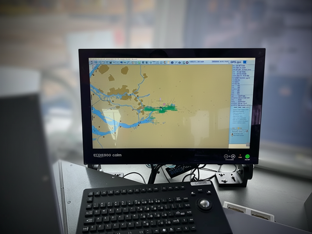 Dual ECDIS Brücke an Bord — CRETEC Schiffstechnik Inbetriebnahme in Rotterdam, S-100-bereit mit DIDI Chart